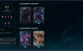 Conta de LOL - Skins vitoria desde 2018 até agora
