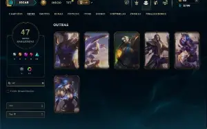 Ouro 1 com 90 Champs e 47 Skins ( EX MESTRE )