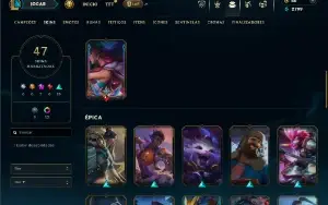 Ouro 1 com 90 Champs e 47 Skins ( EX MESTRE )