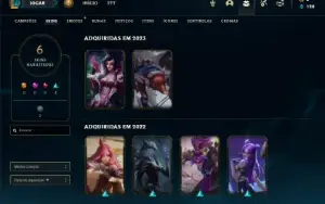 Conta platina 4 com 40 Champs e 6 Skins