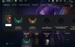 Conta platina 4 com 40 Champs e 6 Skins