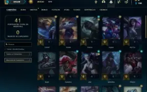 Conta platina 4 com 40 Champs e 6 Skins