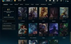 Conta platina 4 com 40 Champs e 6 Skins