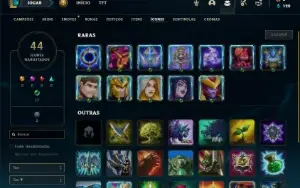 Conta platina 4 com 40 Champs e 6 Skins