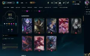 conta lol diamante 4 full acesso TODOS os champs 85 skins