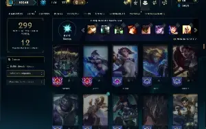 Unranked com 150 Champs e 102 Skins ( TOP / JG / ADC )