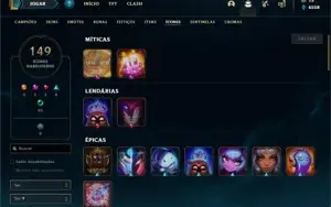 Conta bronze 3 com 85 Champs e 75 Skins