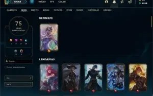 Conta bronze 3 com 85 Champs e 75 Skins