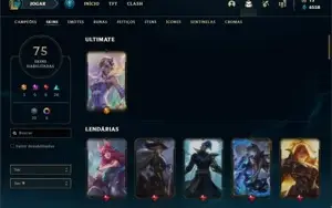Conta bronze 3 com 85 Champs e 75 Skins