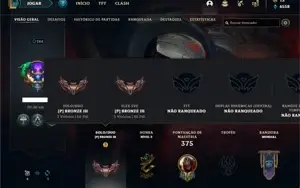 Conta bronze 3 com 85 Champs e 75 Skins
