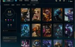 Conta League of Legends lvl 60 66 champs e 65 skins