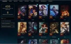 CONTA PRATA 1 COM 46 SKINS E 130 CHAMPS