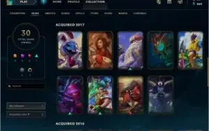 Conta Lol / Gold 1 / 61 Champs / 30 Skins