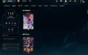 Conta ouro 4 com 90 Champs e 113 Skins