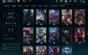 Conta ouro 4 com 90 Champs e 113 Skins