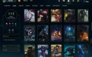 Conta ouro 4 com 90 Champs e 113 Skins
