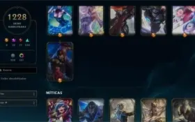 CONTA DE LOL PLATINA 1 COM 1228 SKINS