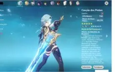 Conta Genshim impact AR-60 + 16 5 estrelas + Armas