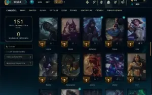 Platina 3 com 65 Champs e 16 Skins