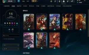 Platina 3 com 65 Champs e 16 Skins