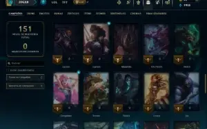 Platina 3 com 65 Champs e 16 Skins