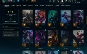 Platina 3 com 65 Champs e 16 Skins
