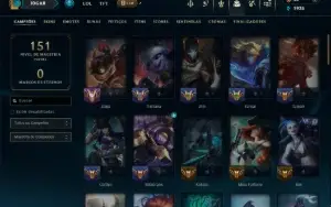 Platina 3 com 65 Champs e 16 Skins