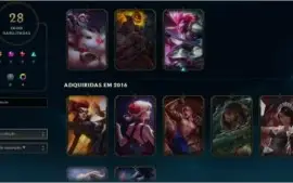 Conta diamante IV em 2 filas 52 champions 28 skins