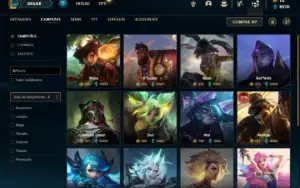 Conta prata 4 com 150 Champs e 210 Skins + 1000 RP- MAIN TOP
