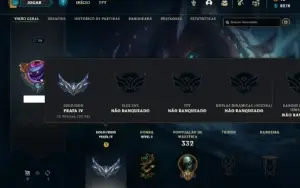Conta prata 4 com 150 Champs e 210 Skins + 1000 RP- MAIN TOP