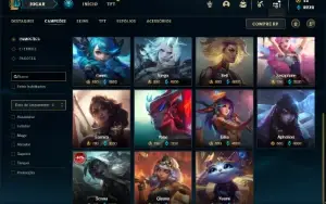 Conta prata 4 com 150 Champs e 210 Skins + 1000 RP- MAIN TOP