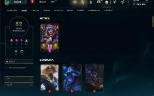 Unranked com 130 Champs e 82 Skins ( JG / ADC / TOP )