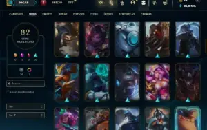 Unranked com 130 Champs e 82 Skins ( JG / ADC / TOP )