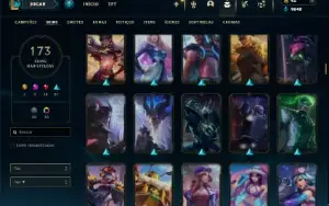 Prata 2 com 150 Champs e 173 Skins + 3 Prestigios