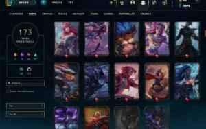 Prata 2 com 150 Champs e 173 Skins + 3 Prestigios