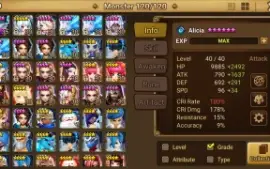 Summoners War Global 3 LDs Ragdoll + Kiki + EzioLight