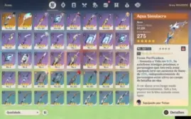 Genshin Impact - Ar45 , 5 Personagens T5 E 2 Armas T5 + Bis