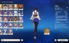 Genshin Impact - Ar45 , 5 Personagens T5 E 2 Armas T5 + Bis