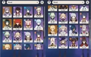 DILUC C1 + XIAO + KEQING + ORGULHO CELESTIAL