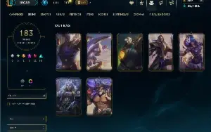 Unranked com TODOS os champs e 183 Skins ( JG / TOP )