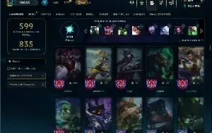 Unranked com TODOS os champs e 183 Skins ( JG / TOP )