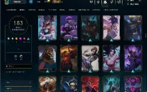 Unranked com TODOS os champs e 183 Skins ( JG / TOP )