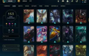 Unranked com TODOS os champs e 153 Skins (Nivel 810)