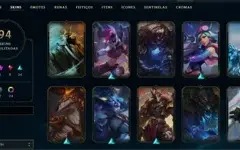 Conta league of legends com 94 Skins