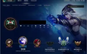 CONTA D4, 20 SKINS, 65 CHAMP, RUNADA MMR ALTO