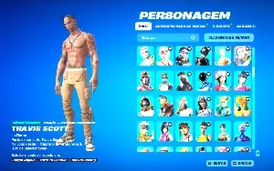 Conta de fortnite com mais de +390 skins com traves scott e+