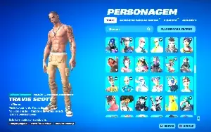 Conta de fortnite com mais de +390 skins com traves scott e+