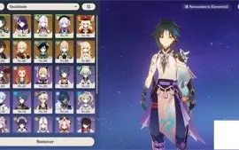Conta Genshin Impact - AR 56, 10 personagens 5* e 31 no tota