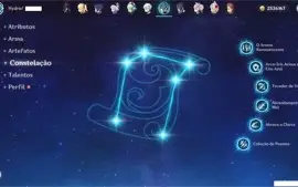 Conta Genshin Impact - AR 56, 10 personagens 5* e 31 no tota