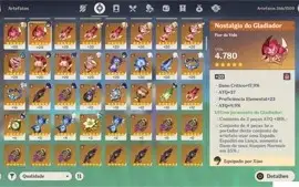 Conta Genshin Impact - AR 56, 10 personagens 5* e 31 no tota